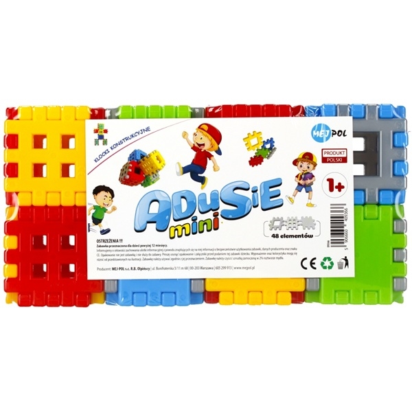 KLOCKI KONSTRYKCYJNE ADUSIE MINI - 48 ELEMENTÓW