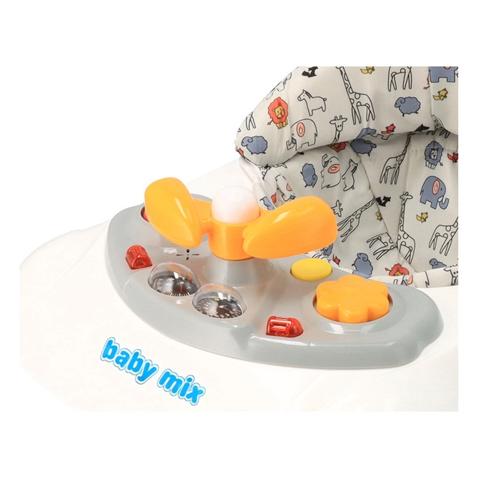 BABYMIX CHODZIK Z KIEROWNICĄ 47976 SZARY