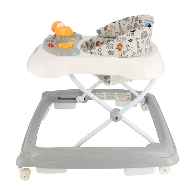 BABYMIX CHODZIK Z KIEROWNICĄ 47976 SZARY