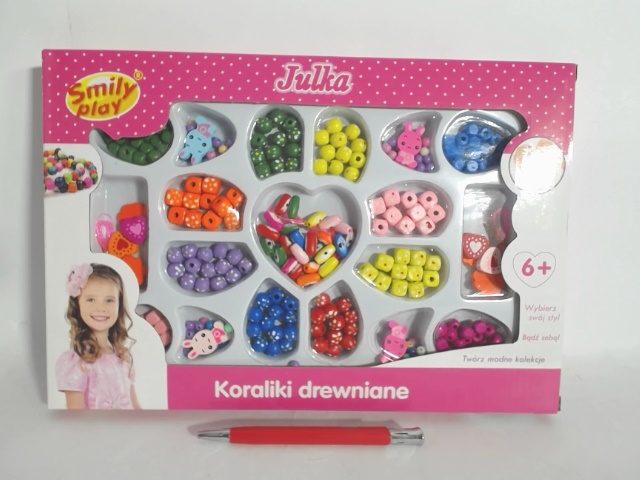 SMILY PLAY ZESTAW KORALIKÓW DREWNIANYCH