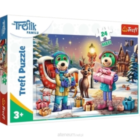 PUZZLE 24  MAXI - ZIMOWY CZAS Z TREFLIKAMI 14360