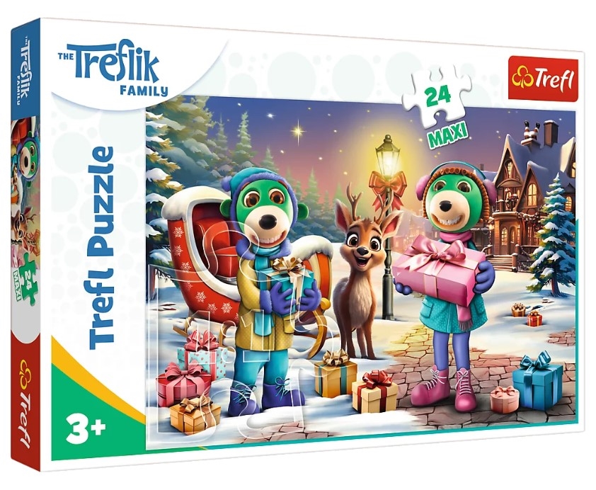 PUZZLE 24  MAXI - ZIMOWY CZAS Z TREFLIKAMI 14360