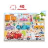 CZUCZU MOTO PUZZLE AUTA 40 EL.