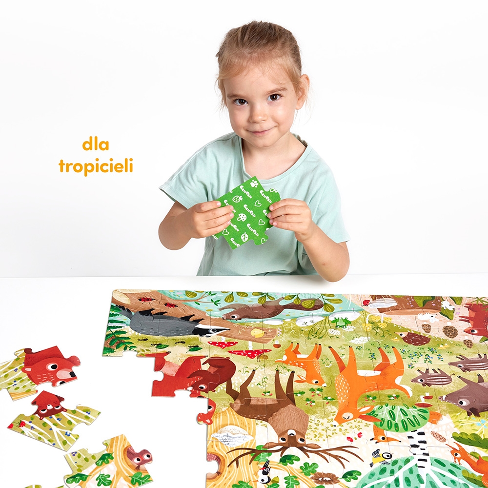 CZUCZU DZIKIE PUZZLE LAS 40 EL.