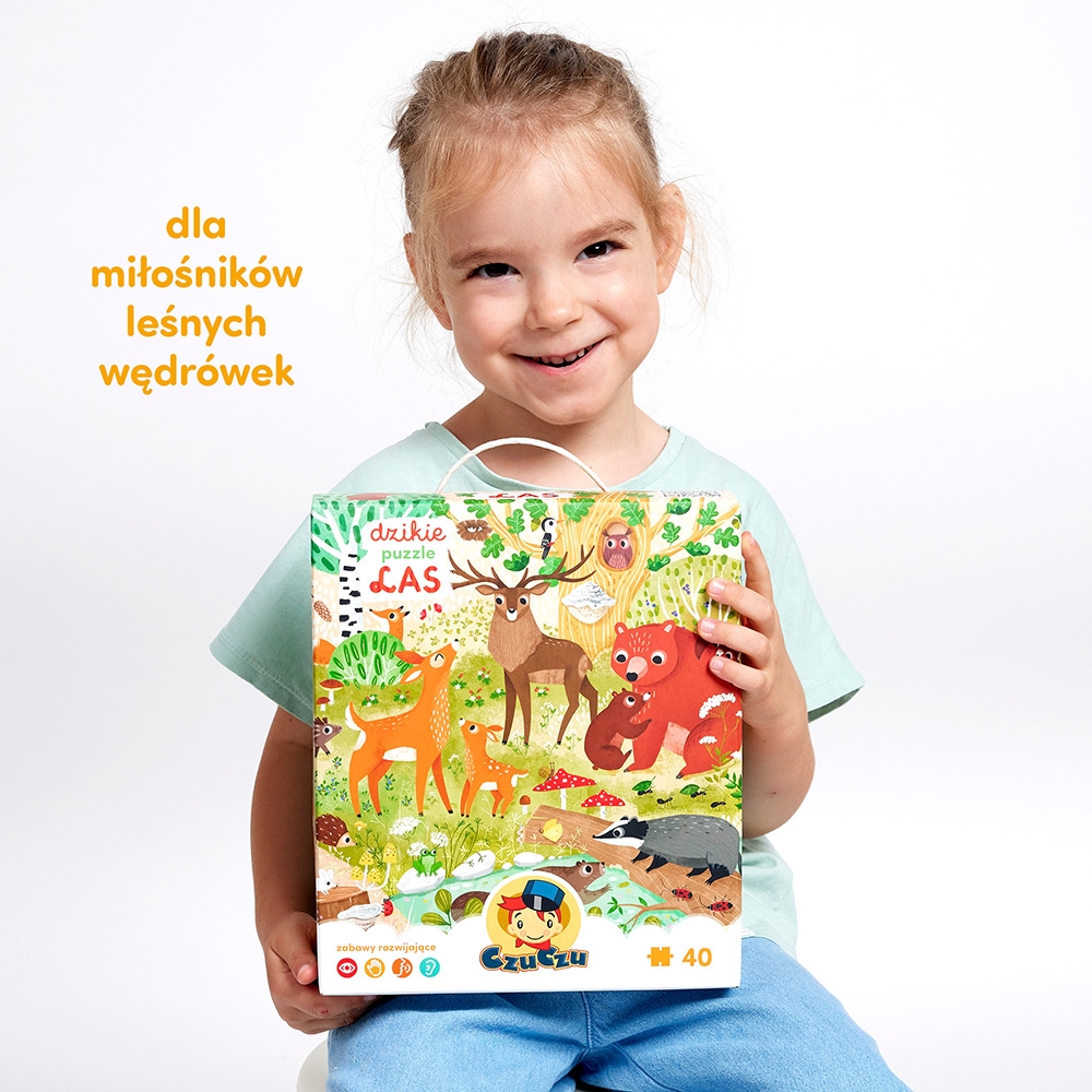 CZUCZU DZIKIE PUZZLE LAS 40 EL.
