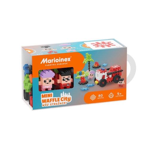 MARIOINEX KLOCKI WAFLE MINI WÓZ STRAŻACKI