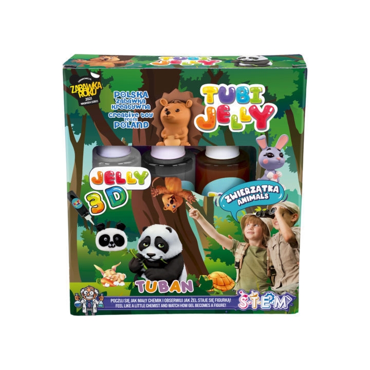 TUBAN zestaw Tubi Jelly zwierz.3kol. TU3320 33200