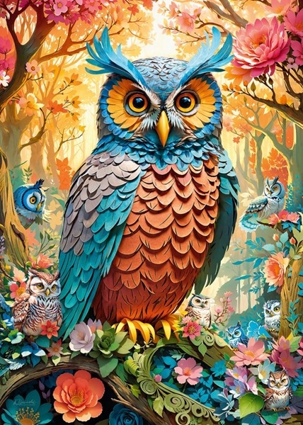 PUZZLE 1000 QUILLED OWL