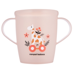 CANPOL BABIES KUBEK OTWARTY+UCHWYT 250ML  RÓŻ