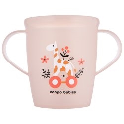 CANPOL BABIES KUBEK OTWARTY+UCHWYT 250ML  RÓŻ