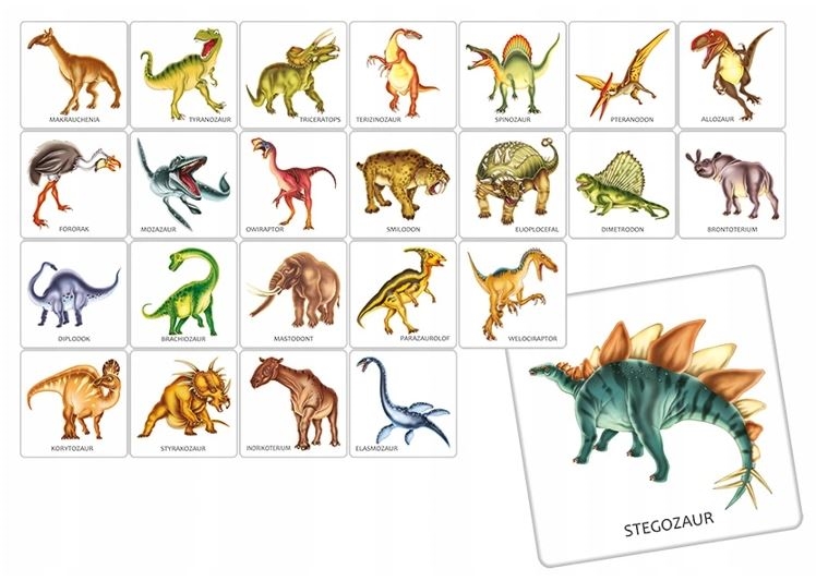 Dinozaury Gra memory Adamigo 07417