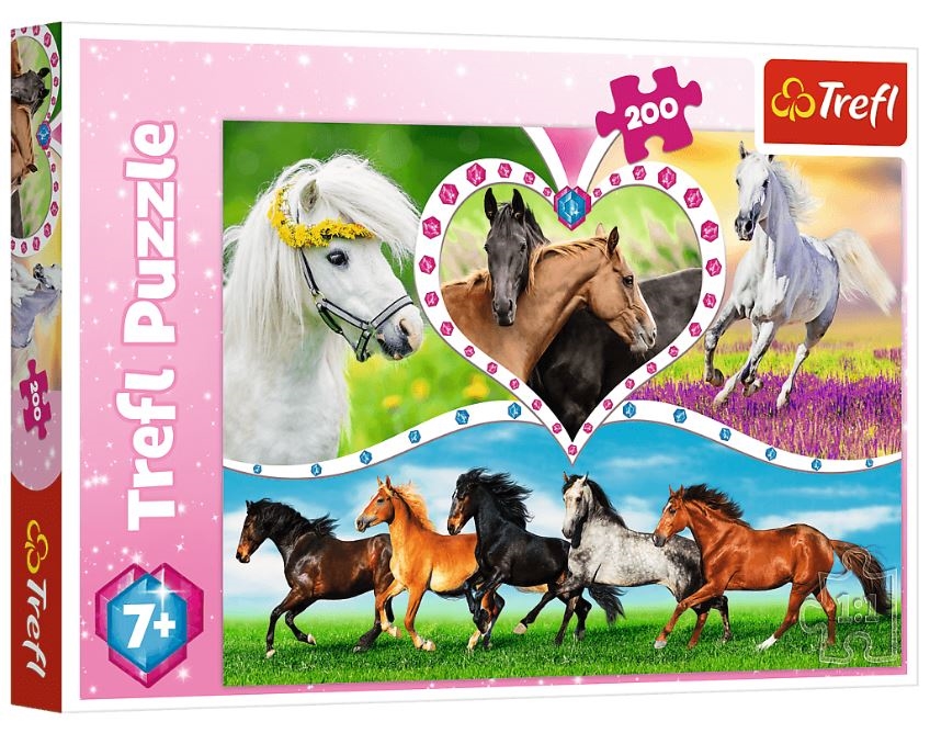 Puzzle 200 el. Piękne Konie Trefl 13248