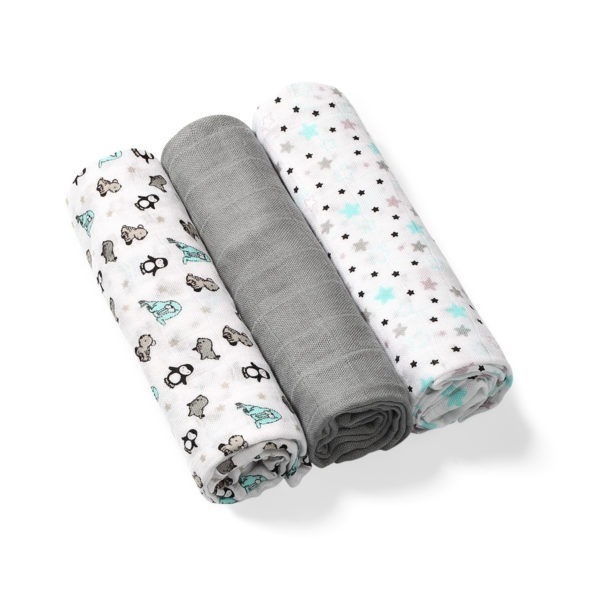 BABYONO PIELUSZKI BAMBUSOWE 3-PAK 397/02