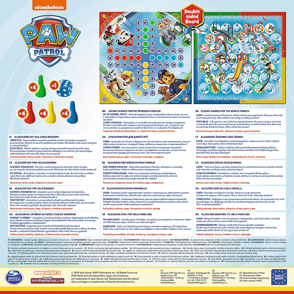 01896 GRA 2w1 Chińczyk - Psi wyścig Paw Patrol 189
