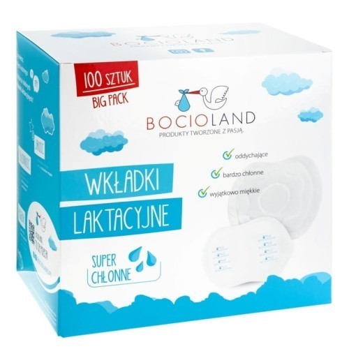 BOCIOLAND WKŁADKI LAKTACYJNE 100 SZTUK