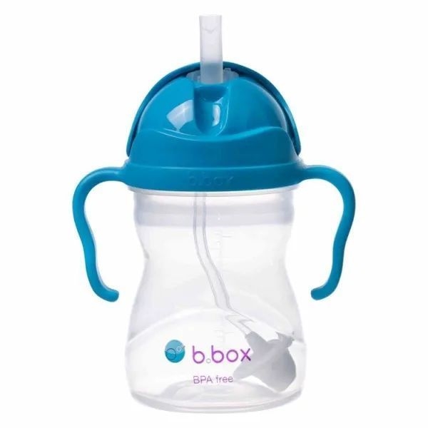 B.BOX BIDON ZE SŁOMKĄ 240ML KOBALTOWY