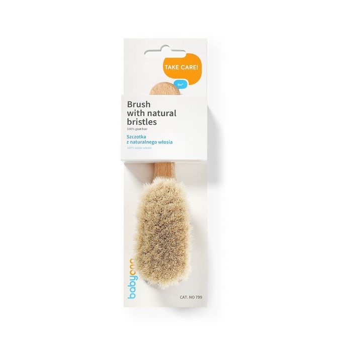BABYONO SZCZOTKA Z NATURALNEGO WŁOSIA 799
