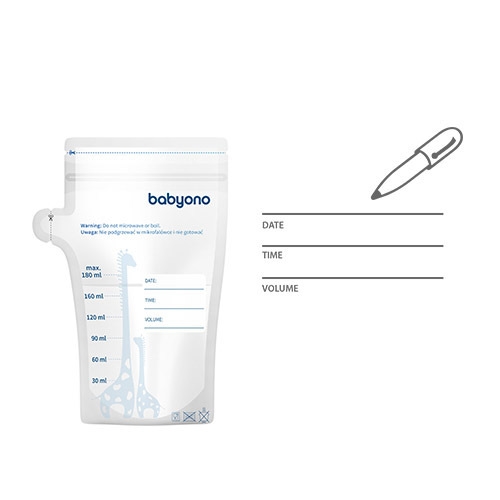 BABYONO WORECZKI 180ML DO PRZECH. POKARMU 30SZT