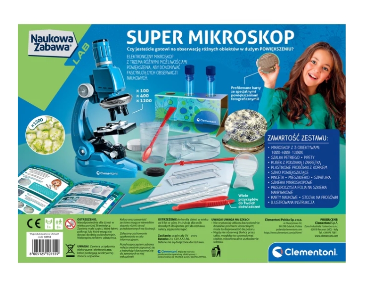 Zestaw Naukowa Zabawa Super Mikroskop Clementoni 5