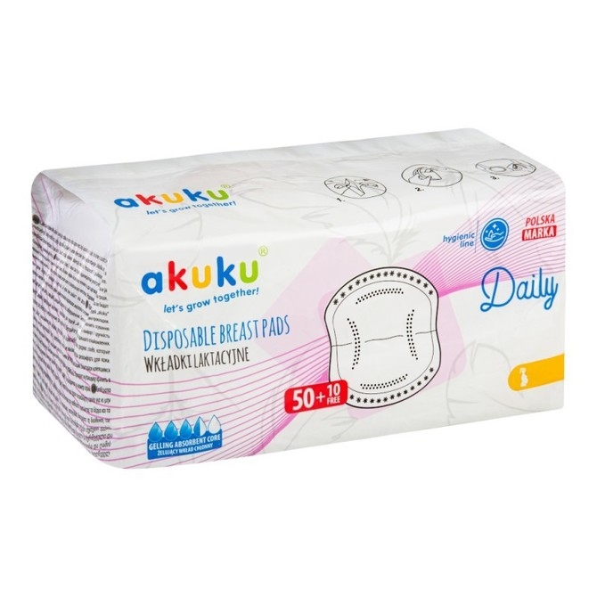 AKUKU - WKŁADKI LAKTACYJNE 50+10