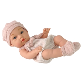 Lalka Słodki Bobas Sweter Czapeczka Różowa 30 cm