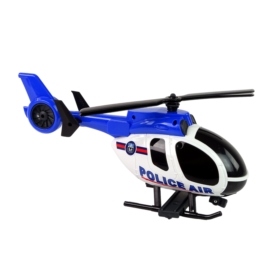 Zestaw Pojazdów Helikopter Auto Policja Dźwięk Nie