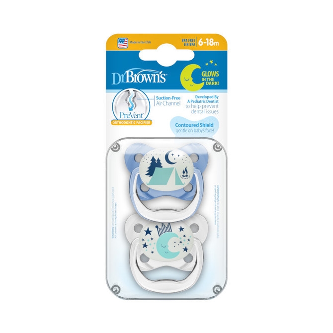 DR BROWN'S - SMOCZKI ORT. PREVENT 6-18m - ŚWIECĄCY