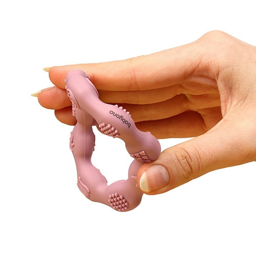 BABYONO GRYZAK SILIKONOWY RING RÓŻOWY