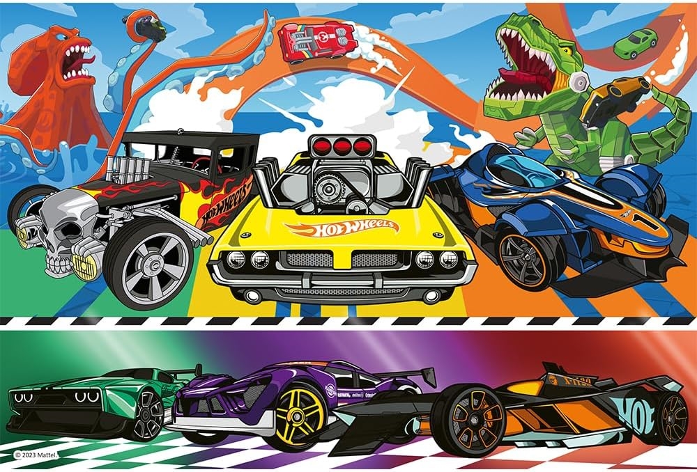 Puzzle - 100 - Pędzące samochody - Hot Wheels 1646