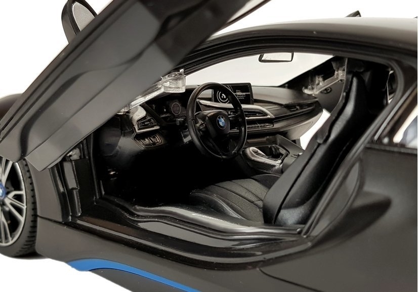 Auto R/C BMW i8 Rastar 1:14 Czarny Drzwi Automatyc
