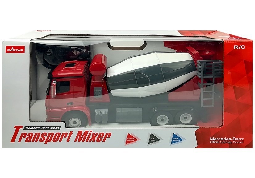 Auto R/C Mercedes-Benz Arocs Rastar 1:14 Czerwone