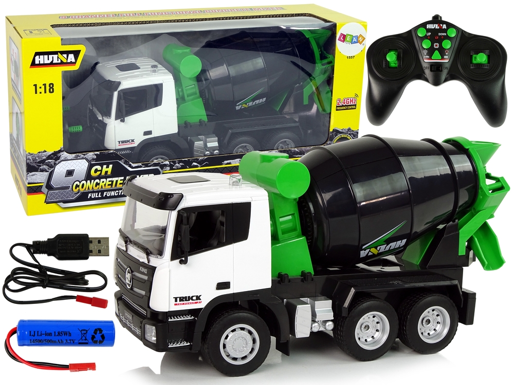 Betoniarka Zdalnie Sterowana 1:18 Czarna Huina 2,4