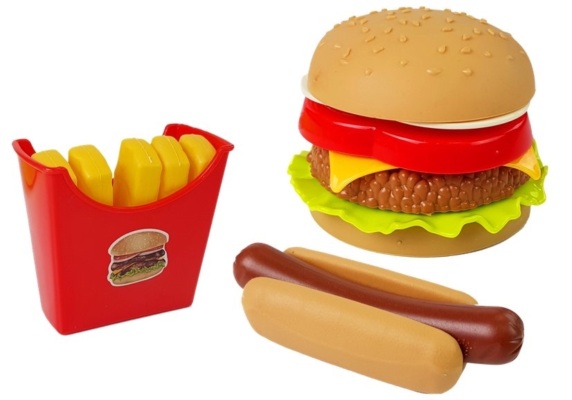 Zestaw Hamburger z Artykułami Spożywczymi Fast Foo