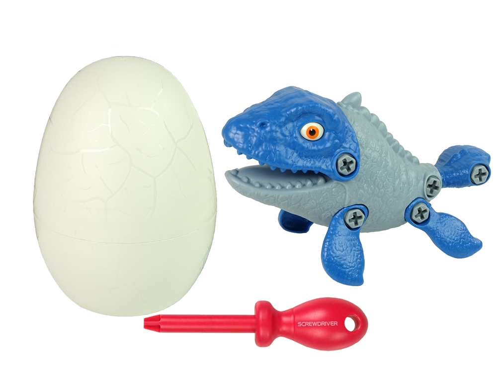Zestaw Dinozaur Mosasaur z Jajkiem DIY Śrubokręt N