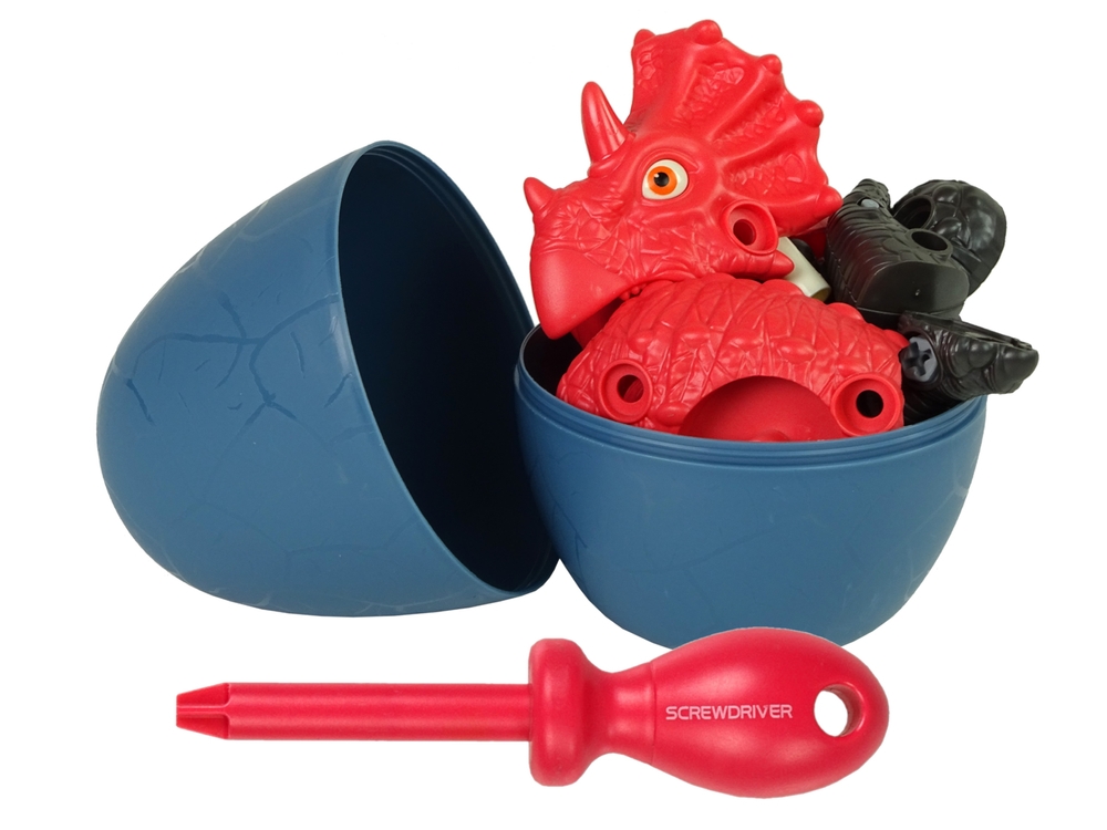 Zestaw Dinozaur Triceratops z Jajkiem DIY Śrubokrę