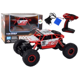 Auto Terenowe Zdalnie Sterowane RC 1:18 2.4G Czerw