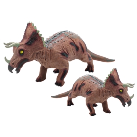 Duża Figurka Dinozaur Triceratops Dźwięk 36 cm Brą