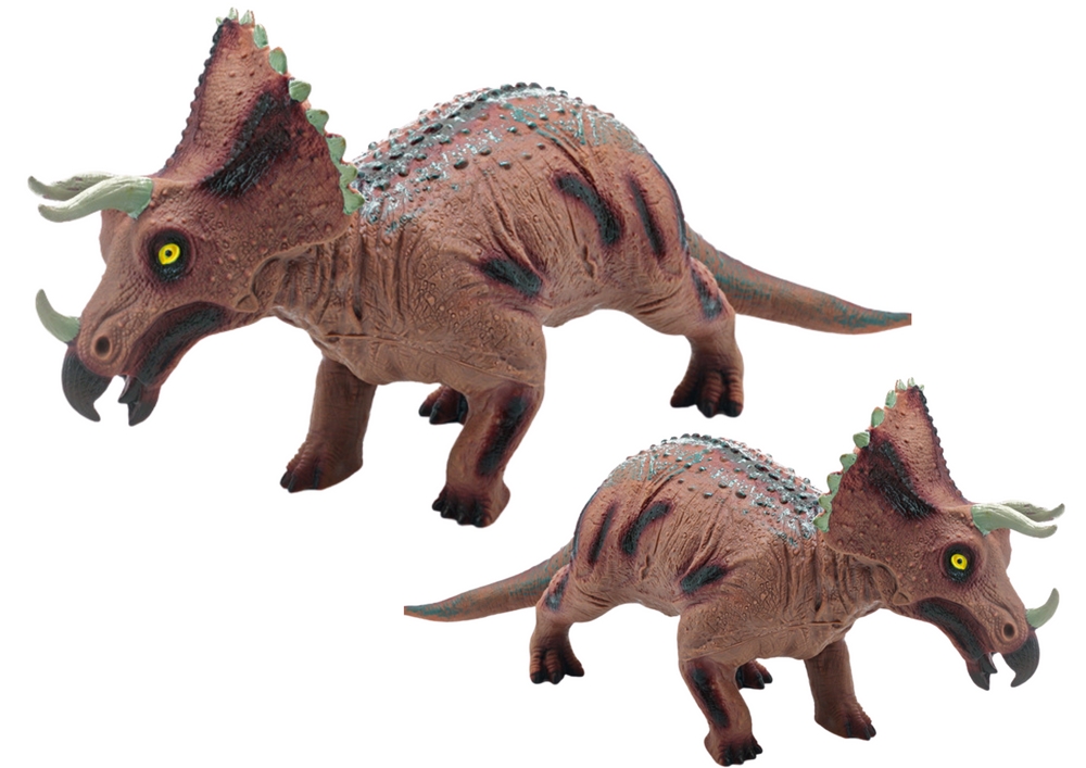 Duża Figurka Dinozaur Triceratops Dźwięk 36 cm Brą