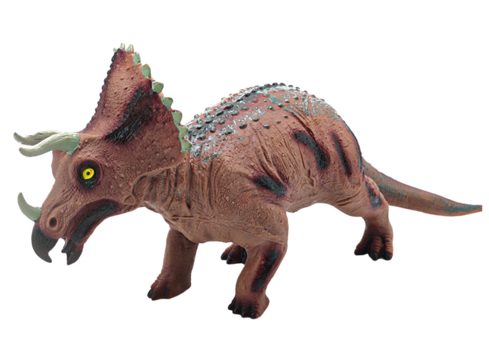 Duża Figurka Dinozaur Triceratops Dźwięk 36 cm Brą