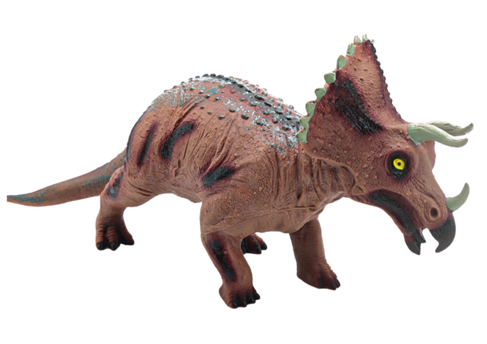 Duża Figurka Dinozaur Triceratops Dźwięk 36 cm Brą