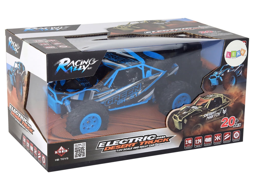 Autko Terenowe Zdalnie Sterowane R/C 1:24 Niebiesk