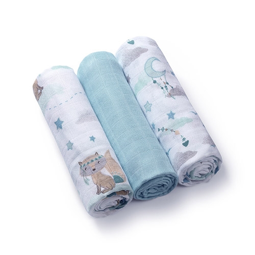 BABYONO PIELUSZKI BAMBUSOWE 3-PAK 397/12