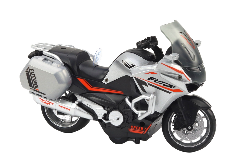 Motocykl Z Napędem Frykcyjnym Skala 1:10 Policyjny