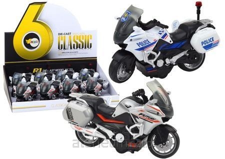 Motocykl Z Napędem Frykcyjnym Skala 1:10 Policyjny