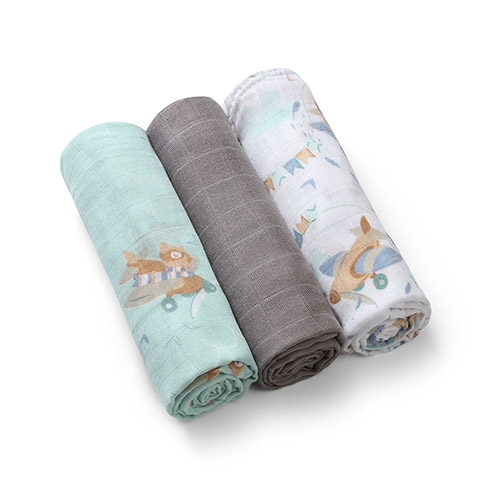 BABYONO PIELUSZKI BAMBUSOWE 3-PAK 397/10
