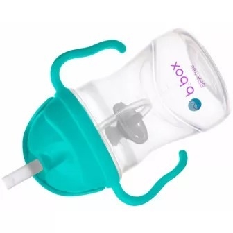 B.BOX BIDON ZE SŁOMKĄ 240ML LAZUROWY