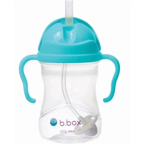 B.BOX BIDON ZE SŁOMKĄ 240ML LAZUROWY