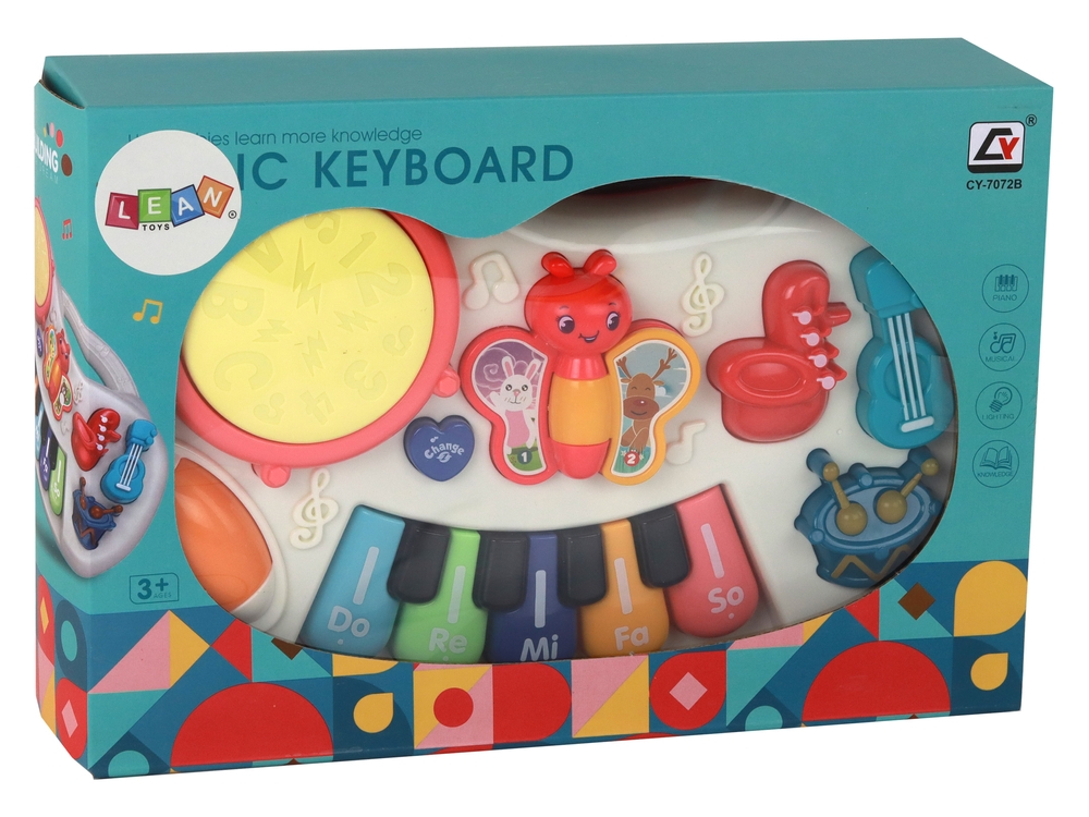 Pianinko Edukacyjne Klawisze Instrumenty Motylki P