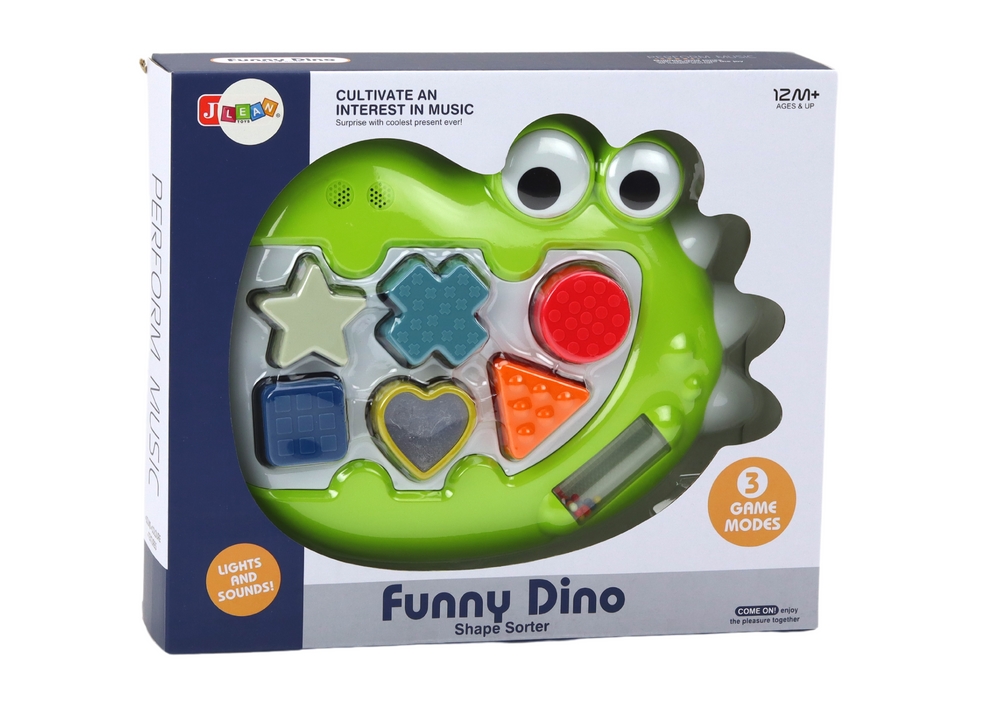 Sorter Dinozaur Sensoryczny Grający Melodie Układa