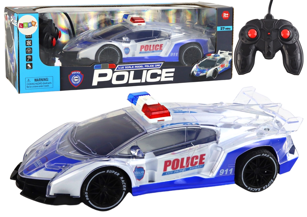 Policyjne Auto Sportowe Zdalnie Sterowane RC Skala